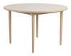 Bild på Fairmount matbord runt Ø120 beige HPL/vitpigmenterad ek