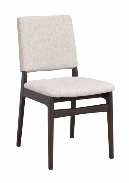 Bild på MEDFORD Stol brun ek/ljusbeige tyg