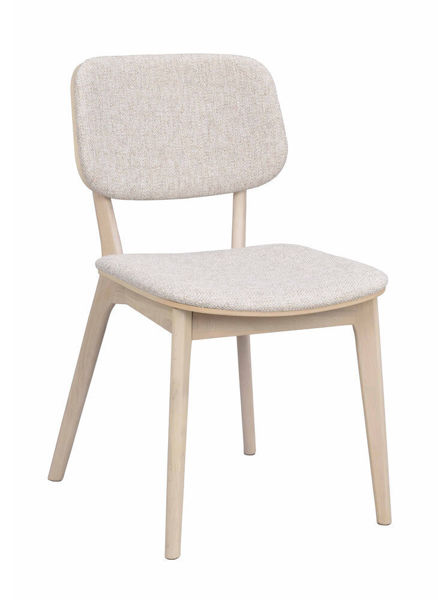 Bild på BARRETT Stol vitpigmenterad ek/ljusbeige tyg