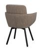 Bild på ROSWELL Karmstol mörkbeige tyg/bruna metallben snurr
