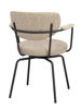 Bild på MERRICK Karmstol mörkbeige tyg/svart metall snurr