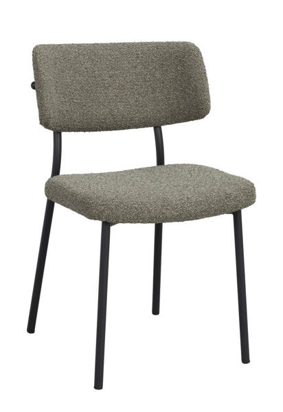 Bild på HERBSTER Stol grönt tyg/svarta metallben