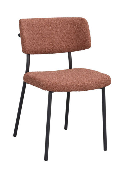 Bild på HERBSTER Stol rött tyg/svarta metallben