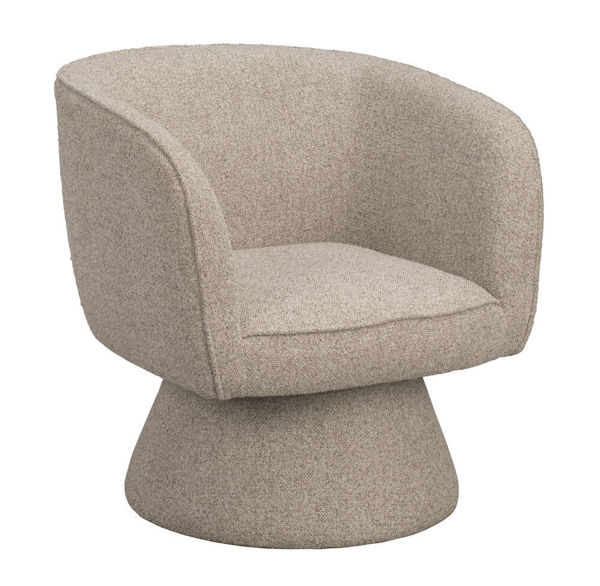 Bild på SHOREHAM Fåtölj beige tyg snurr