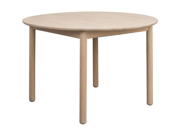 Bild på DERRYMORE Matbord runt 120/165 vitpigmenterad ek