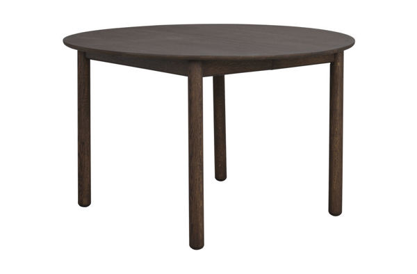 Bild på DERRYMORE Matbord runt 120/165 brun ek