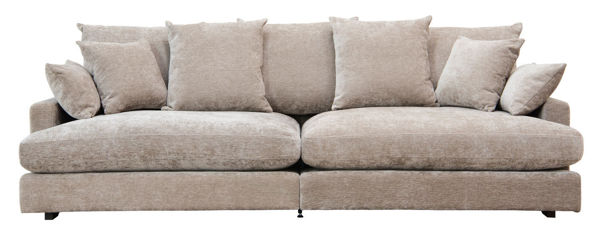 Bild på BABE Chill 3,5-sits soffa 268cm 1359 tyg Vibe 11391-08 Shell, mörkbruna ekben