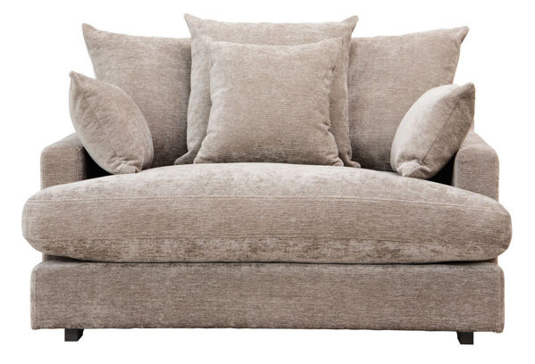 Bild på BABE Chill Fåtölj 138cm 1150 tyg Vibe 11391-08 Shell, mörkbruna ekben