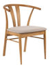 Bild på JIVAGO Matstol i oljad natur ek, beige tyg, oljad ek, sits i boucletyg alpine 01 beige