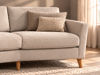 Bild på PUSSEL Vinkelsoffa 900+V45 tyg Wind 05 beige, arm 130, oljade ekben