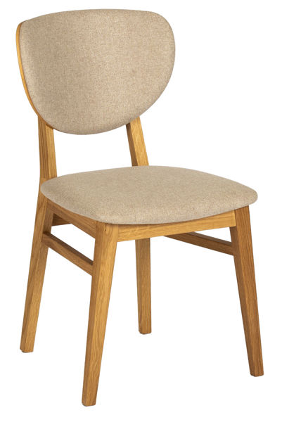Bild på CIELO COMFORT Stol massiv oljad ek/beige tyg